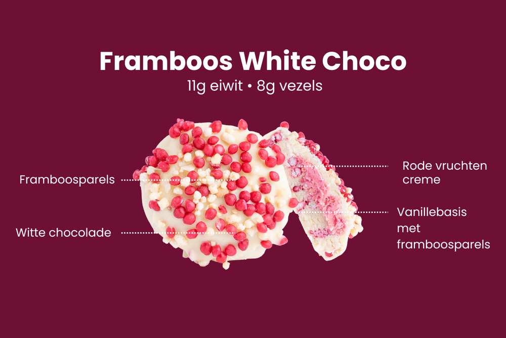 Framboos White Chocolate - Regular